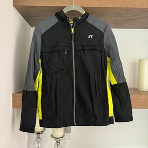 Russell Hooded Lightweight Jacket in Black